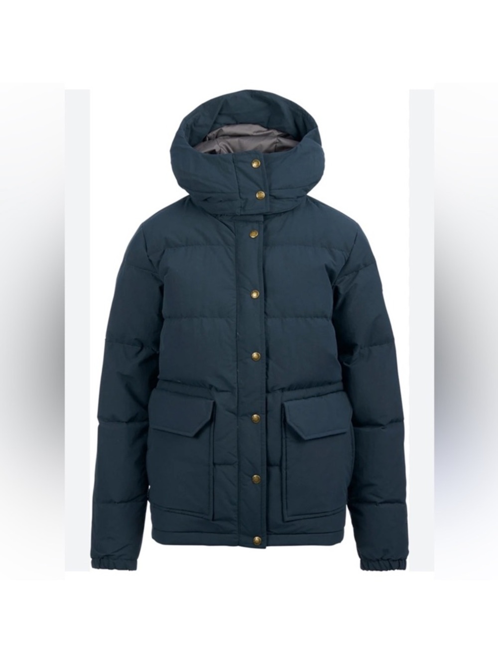 The North Face Women’s Navy Hooded Puffer down Coat EXCELLENT condition size L